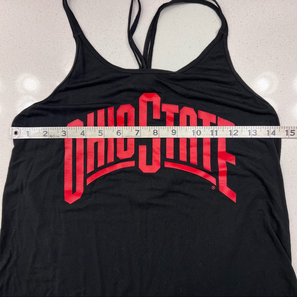 Like New-Pink Victoria Secret OHIO STATE Black&Red Scoop Neck Low Back Tank XS - Picture 16 of 16